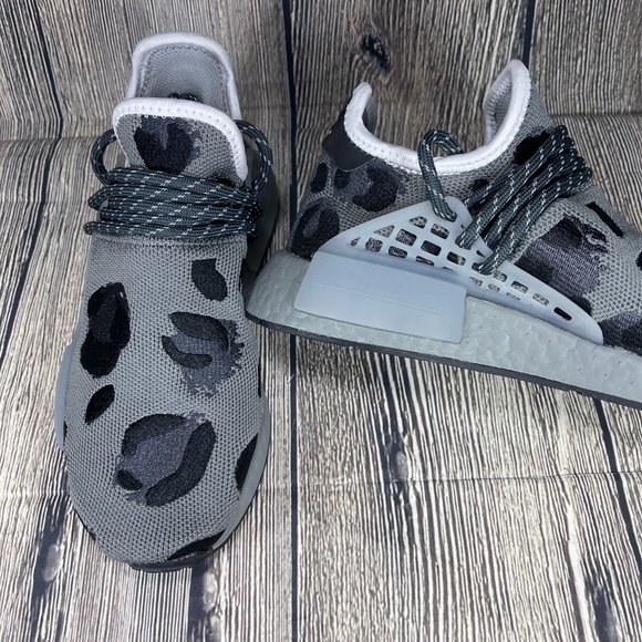 adidas NMD Human Race Pharrell Hu Ash Grey/Core Black Leopard Mens sizes ID1531 - Picture 6 of 8